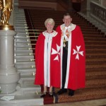 Grand Master David Rolfe and Dame Margaret Rolfe in Budapest in 2010
