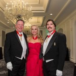 Commander Giselle Farris with Chevaliers William Gisvold and John Rosin at the 2015 Christmas Ball.